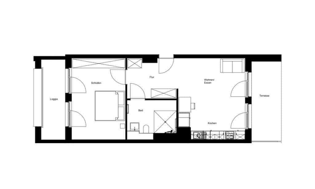Beispiel-Grundriss 2-Zimmer