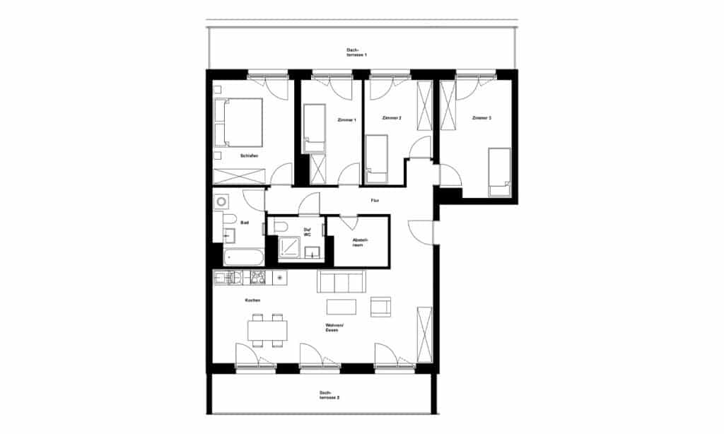 Beispiel-Grundriss 5-Zimmer